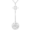 Elegant silver stainless steel Witch's Knot necklace with hollow pentagram pendant charm - Occult Witch's Knot (Style 3) / Steel