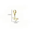 Colgante zodiaco Capricornio de acero inoxidable 304 dorado con cierre de mosquetón, 23x18mm - Capricornio / 23x18mm / Dorado