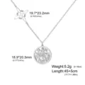 Stainless steel necklace with hollow pentagram pendant and delicate Witch's Knot charm - 5.2g/45+5cm (Style 5) / Steel