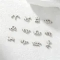 Set di 12 ciondoli dei segni zodiacali in acciaio inossidabile argento per gioielli fai da te - Set completo di 12 segni zodiacali / Kit da 12 Pezzi / Colore acciaio