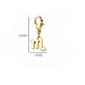 Colgante signo zodiacal Escorpio en acero inoxidable 304 dorado con cierre de mosquetón - Escorpio / 26x15mm / Dorado