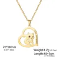 Schattige eekhoorn hart hanger ketting van goudkleurig 304 roestvrij staal voor dames - Eekhoorn / Zilver