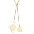 Collar de acero inoxidable 304 chapado en oro con nudo de bruja y colgante de pentagrama - Estilo de Colgante Doble (Estilo 3) / Dorado