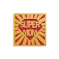 Elegant laser-cut gold pearlescent Mother's Day card featuring Super Mom text design - Super Mom