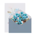 Elegante set di cancelleria per matrimoni con busta blu e carta a righe - Set Nontiscordardimé Blu / 2 Buste 4 Fogli / Blu scuro