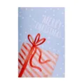 Elegant mini Christmas greeting card featuring a red gift illustration and 'Merry Christmas' text - Gift