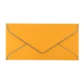 Enveloppe commerciale n° 5 orange nacré avec une élégante bordure dorée à chaud - Or