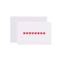 Elegant white greeting card featuring 'Thank You' text inside hollow red hearts - Thank You Style / Red