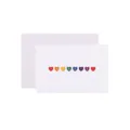 Rainbow heart 'THANK YOU' greeting card with matching white envelope set - Thank You Style / Colorful