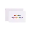 Minimalist rainbow heart happy birthday greeting card with white envelope variant - Birthday Style / Colorful