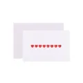 Minimalist white greeting card featuring red hearts forming I LOVE YOU message with envelope - I Love You Style / Red