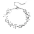 Silver stainless steel bracelet featuring various cutout African Adinkra symbols design - Combo Style (BSS2026071811-20) / Silver Combo Bracelet