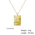 Collier en acier inoxydable plaqué or avec pendentif de la carte de tarot L'Étoile - Breloque Étoile Couleur Acier
