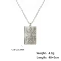 Collier avec pendentif carte de Tarot Le Jugement en acier inoxydable couleur argent - Argent Le Jugement