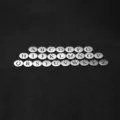 Complete set of 26 uppercase alphabet pendants in stainless steel for DIY jewelry making - Full Set of 26 Capital Letters (Pendants Only) / 26-piece Set / Steel