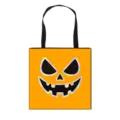 Sac fourre-tout d'Halloween durable avec visage de citrouille holographique et grand volume - Style 10 Visage de Citrouille Holographique