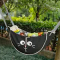 Grote capaciteit auto rugleuning organizer hangende opbergtas met schattig zwart kat ontwerp - Zwarte Kat