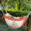 Adorable cartoon puppy hanging storage bag for car interior and outdoor organization - Coral Red Puppy Style / 60x37x30cm