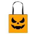 Sac fourre-tout expression citrouille d'Halloween avec bandoulière noire et grande capacité - Style 08 Expression Citrouille Lanterne Classique