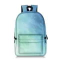 Traumhafter Rucksack mit Galaxie-Print in Blau und Grün für Schüler, große Kapazität - Blau Grün Aurora Verlauf Druck