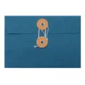 Retro blue specialty paper envelope with a classic string and button closure for gift cards - 20 Pieces Set / Blue