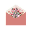 Elegante busta per inviti di nozze rosa con design floreale acquerello all'interno - Solo Busta Begonia Rossa