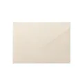 Busta in carta testurizzata crema premium da 200g con lembo triangolare vintage chic - Set da 20 Pezzi / Bianco Puro