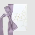 Elegante nastro di raso viola per biglietti di nozze fai da te e cancelleria - Nastro Largo Solo (Senza Carta) / Lavanda