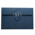 Premium dunkelblauer dicker Graspapier-Vintage-Briefumschlag mit Bindefadenverschluss - Dunkelblau