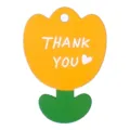 Cute tulip-shaped flower gift tag with yellow petals and printed Thank You message - Tulip - Thank you