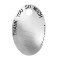 Elegante etichetta regalo ovale laser argento per mazzi di fiori e confezioni DIY - Argento Lucido Tavolozza Thank You