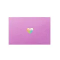 Mini busta perlata viola con design a cuore laser iridescente - Set da 20 Pezzi / Viola Chiaro Perlescente