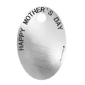Etichetta regalo festa della mamma in argento laser di alta qualità con linee di scrittura - Festa della Mamma Argento Lucido Tavolozza