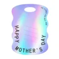 Etichetta olografica laser per bouquet di fiori per la festa della mamma con testo auguri - Festa della Mamma Onda Laser