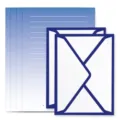 Buste bianche a triangolo di alta qualità con set di carta da lettere a righe blu - Set di Cancelleria per Buste / 2 Buste + 4 Fogli / Blu Klein