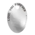 Elegante biglietto d'auguri ovale laser argento per fiori con tag regalo DIY - San Valentino Argento Lucido Tavolozza
