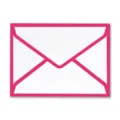 Busta spessa in carta kraft bianca con bordo magenta per cartoline - Solo Busta / 1 Pezzo / Verde erba tranquillo