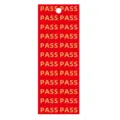 Cartellino dei desideri rettangolare rosso con stampa dorata PASS PASS per esami - Stile PASS / 20 Pezzi