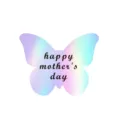 Biglietto d'auguri olografico iridescente a forma di farfalla per la festa della mamma - Stile Farfalla Laser Olografico