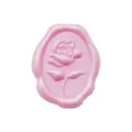 Adesivo sigillo di cera rosa con motivo a rosa per buste e regali decorazione - Rosa Rosa