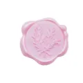 Elegante adesivo per sigillo in cera rosa con motivo lavanda goffrato per decorazione buste - Rosmarino Rosa
