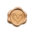 Elegante adesivo sigillo in cera dorata a forma di cuore per buste e confezioni regalo - Cuore Bronzo