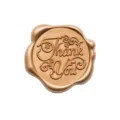 Elegante adesivo in ceralacca dorata con scritta Thank You per confezioni regalo di lusso - Bronzo Grazie