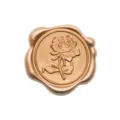 Adesivo sigillo di cera rosa bronzo vintage per buste e decorazione scatole regalo - Fiore di Bronzo