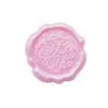 Adesivo sigillo in cera rosa con scritta "For You" per decorazione regali - Rosa For You