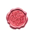 Elegante adesivo con sigillo in ceralacca rossa inciso 'For You' per regali e buste - Rosso Vino For You