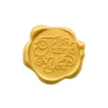 Adesivo sigillo di cera dorata con Thank You in rilievo per scatole regalo - Oro Thank You