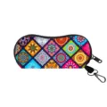 Bunte tragbare Sonnenbrillentasche mit Mandala-Print, Reißverschluss und praktischem Haken - 02