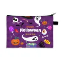 Große Halloween-Aufbewahrungstasche mit lila Cartoon-Geistern und Kürbis-Aufdrucken - Lila Halloween Szene (02) / Groß (Polyester)