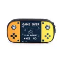 Estuche de gran capacidad con diseño de consola de videojuegos retro portátil - Consola de Juegos Estilo Tela Degradada Amarillo Naranja (06) / Estuche de una Sola Capa